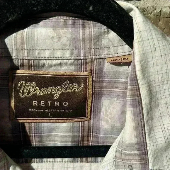 Men’s Wrangler Retro Premium Long Sleeve Pearl Snap Button Up Western Shirt Lg - Picture 6 of 16